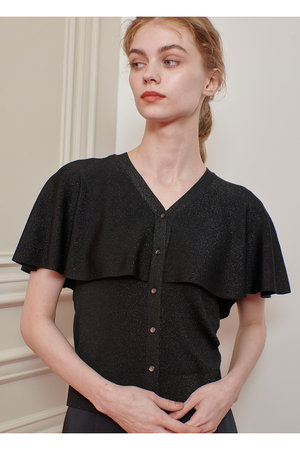 アルアバイル/allurevilleの【Loulou Willoughby】メタリックヤーンケーププルオーバー(110300/110301)