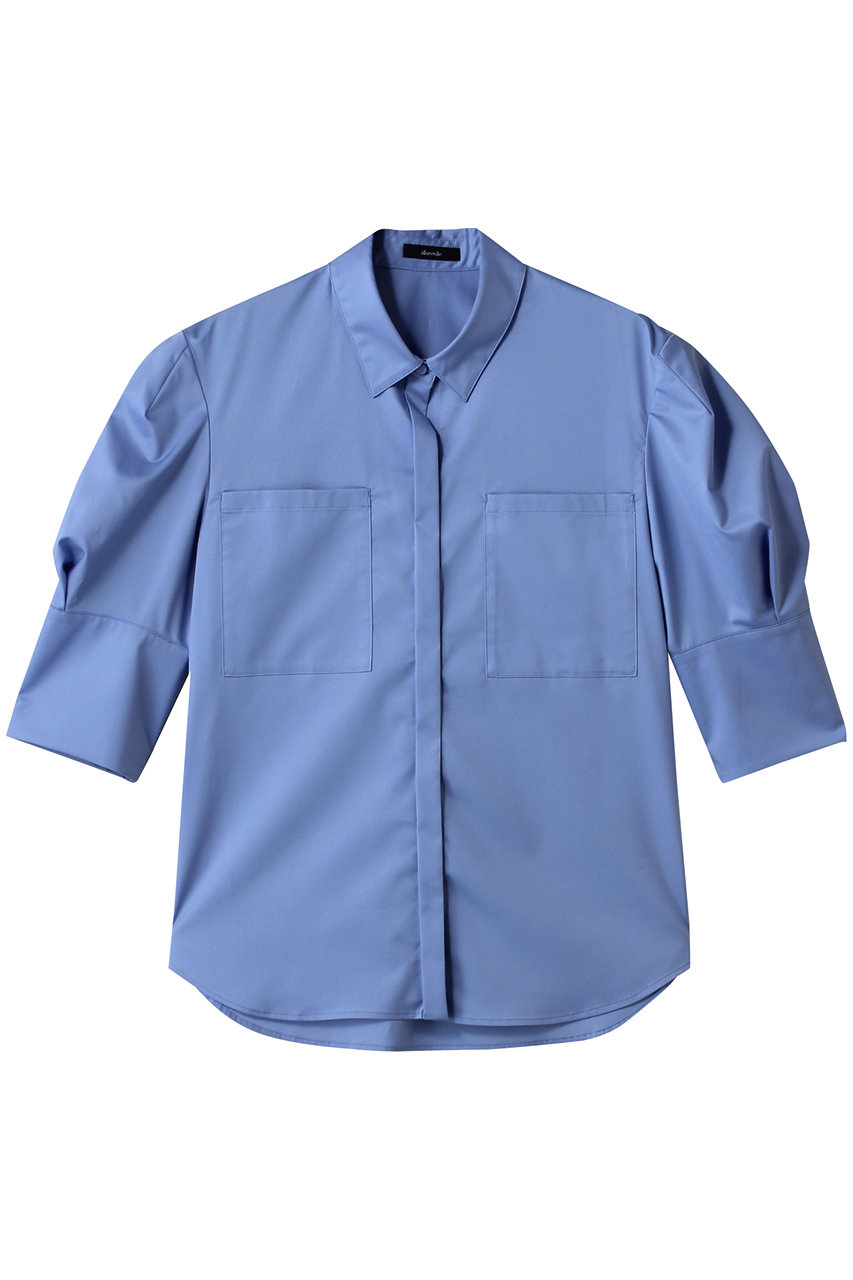 allureville コットンストレッチブロードシャツ (サックス, 2) アルアバイル ELLE SHOP allureville コットンストレッチブロードシャツ (サックス, 2) アルアバイル ELLE SHOP