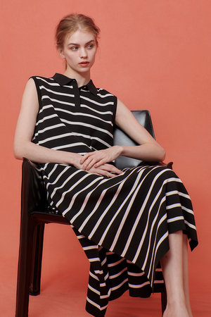 アルアバイル/allurevilleの【Loulou Willoughby】ポロニットロングワンピース(110500/110503)