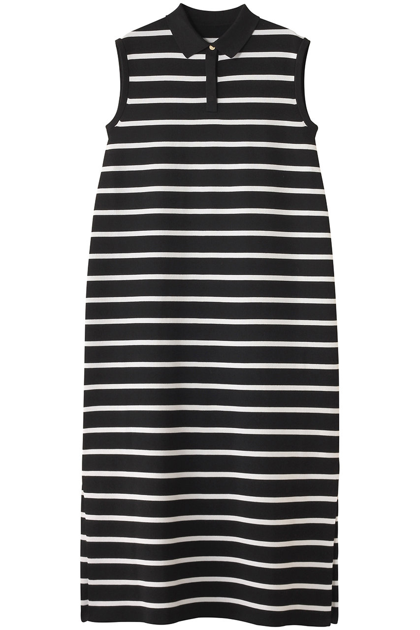 allureville 【Loulou Willoughby】ポロニットロングワンピース (ブラックボーダー, 2) アルアバイル ELLE SHOP allureville 【Loulou Willoughby】ポロニットロングワンピース (ブラックボーダー, 2) アルアバイル ELLE SHOP