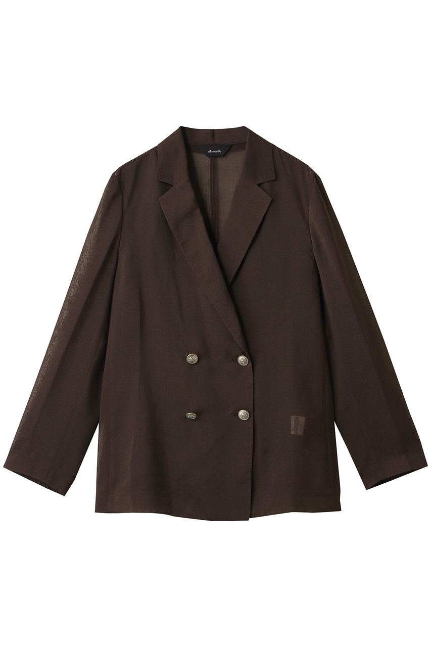 allureville ワルツシアーオーガンジャケット (ブラウン, 2) アルアバイル ELLE SHOP allureville ワルツシアーオーガンジャケット (ブラウン, 2) アルアバイル ELLE SHOP