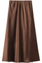 サテンバイヤスナロースカート アルアバイル/allureville ブラウン