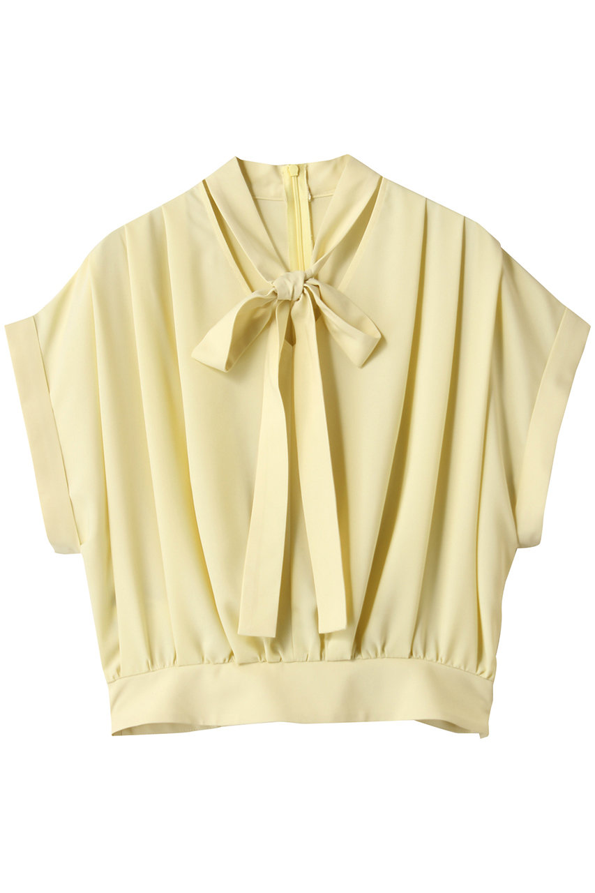 allureville ボウタイタックフレンチスリーブブラウス (イエロー, 2) アルアバイル ELLE SHOP allureville ボウタイタックフレンチスリーブブラウス (イエロー, 2) アルアバイル ELLE SHOP