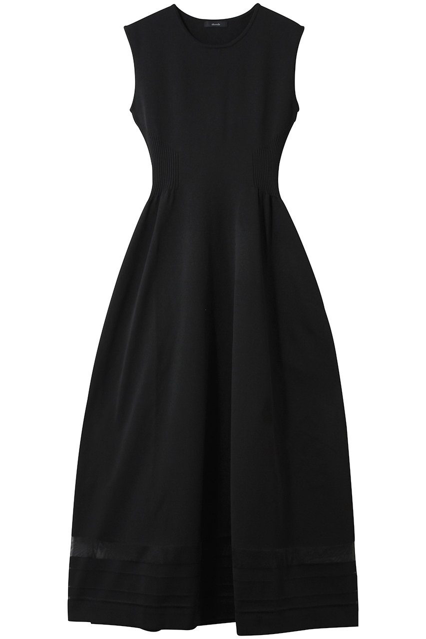 アルアバイル/allurevilleのウエストマークリブワンピース A(ブラック/20252014200-95-020)