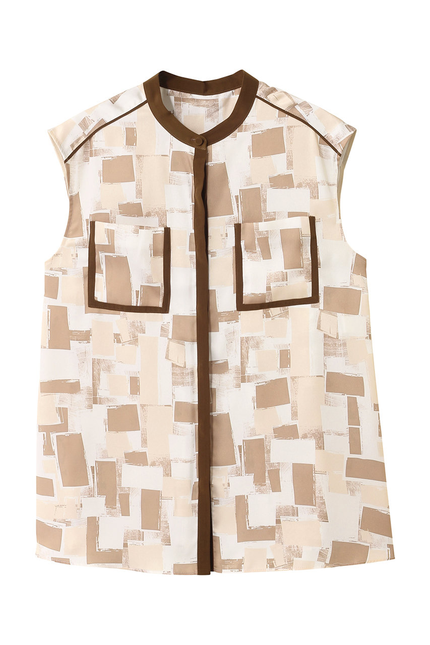 アルアバイル/allurevilleのLISAジオメトリックPTノースリブラウス(ベージュ/20252013050-11-020)