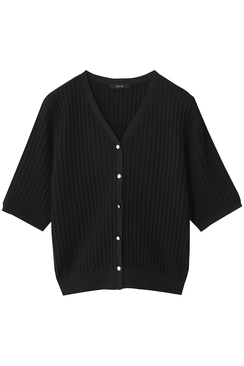 allureville ソチッドウェービーV プルオーバー (ブラック, 2) アルアバイル ELLE SHOP allureville ソチッドウェービーV プルオーバー (ブラック, 2) アルアバイル ELLE SHOP