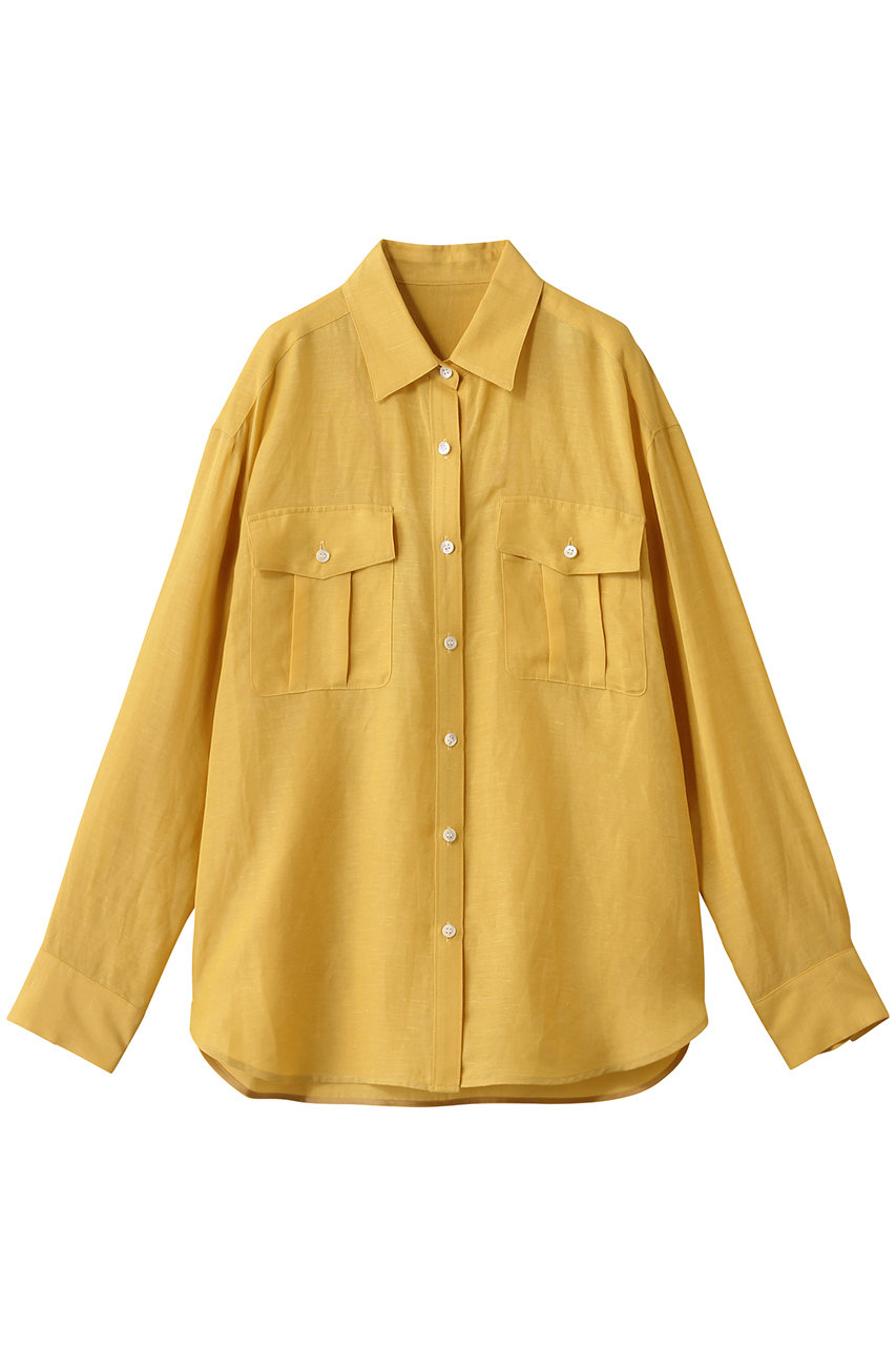 allureville シアーリネンサファリシャツ (イエロー, 2) アルアバイル ELLE SHOP allureville シアーリネンサファリシャツ (イエロー, 2) アルアバイル ELLE SHOP