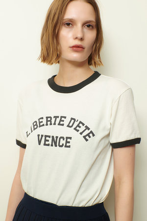 アルアバイル/allurevilleのヴィンテージライクリンガーTシャツ(110100/110102)