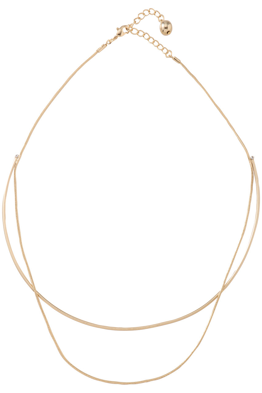 allureville 2連チョーカー A (ゴールド, F) アルアバイル ELLE SHOP