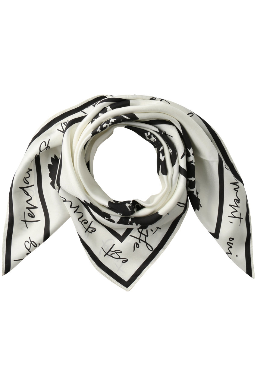 allureville スケッチフラワースカーフ (オフホワイト, F) アルアバイル ELLE SHOP allureville スケッチフラワースカーフ (オフホワイト, F) アルアバイル ELLE SHOP