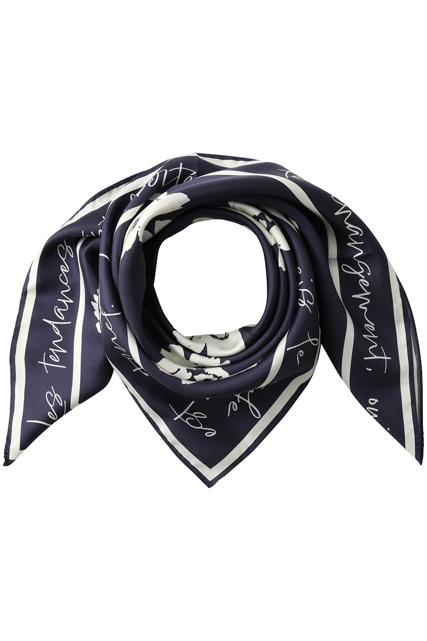 allureville スケッチフラワースカーフ (ネイビー, F) アルアバイル ELLE SHOP allureville スケッチフラワースカーフ (ネイビー, F) アルアバイル ELLE SHOP