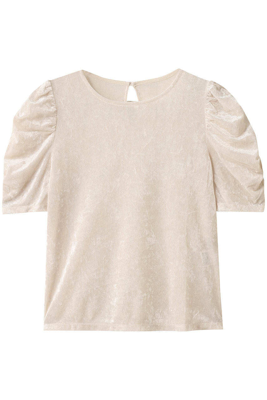 allureville 【Loulou Willoughby】ベロア半袖プルオーバー (アイボリー, 2) アルアバイル ELLE SHOP