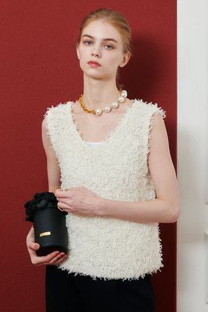 アルアバイル/allurevilleの【Loulou Willoughby】リボンシャギープルオーバー(110300/110301)