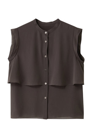 アルアバイル/allurevilleのジョーゼットオーバーラップブラウス(110400/110401)