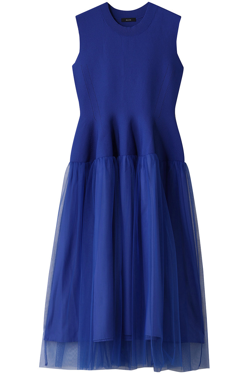 allureville ドッキングタックフレアワンピース (ブルー, 2) アルアバイル ELLE SHOP allureville ドッキングタックフレアワンピース (ブルー, 2) アルアバイル ELLE SHOP