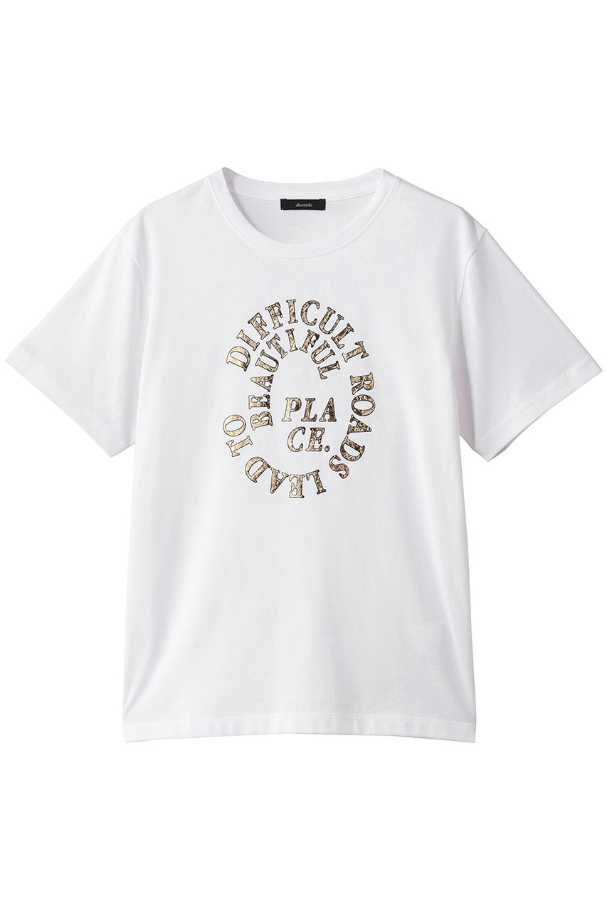 allureville クラッキング箔ロゴT (ゴールド, 2) アルアバイル ELLE SHOP allureville クラッキング箔ロゴT (ゴールド, 2) アルアバイル ELLE SHOP