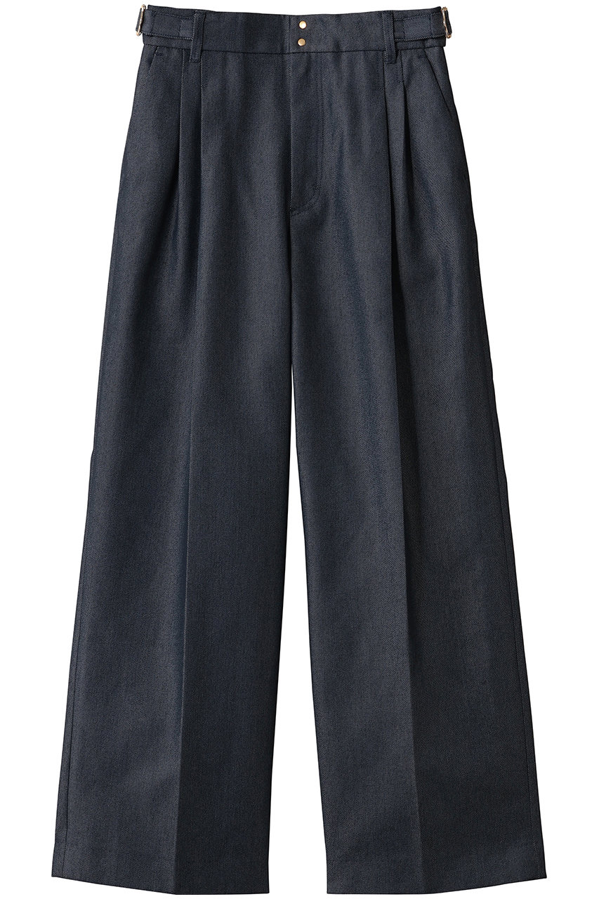 allureville リジッドデニムライクパンツ (ネイビー, 1) アルアバイル ELLE SHOP