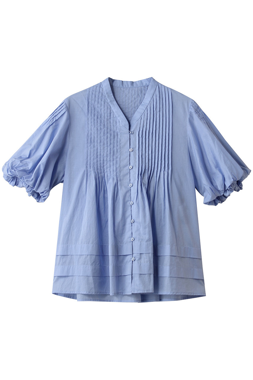 allureville ピンタックデザインスリーブブラウス (サックス, 2) アルアバイル ELLE SHOP allureville ピンタックデザインスリーブブラウス (サックス, 2) アルアバイル ELLE SHOP