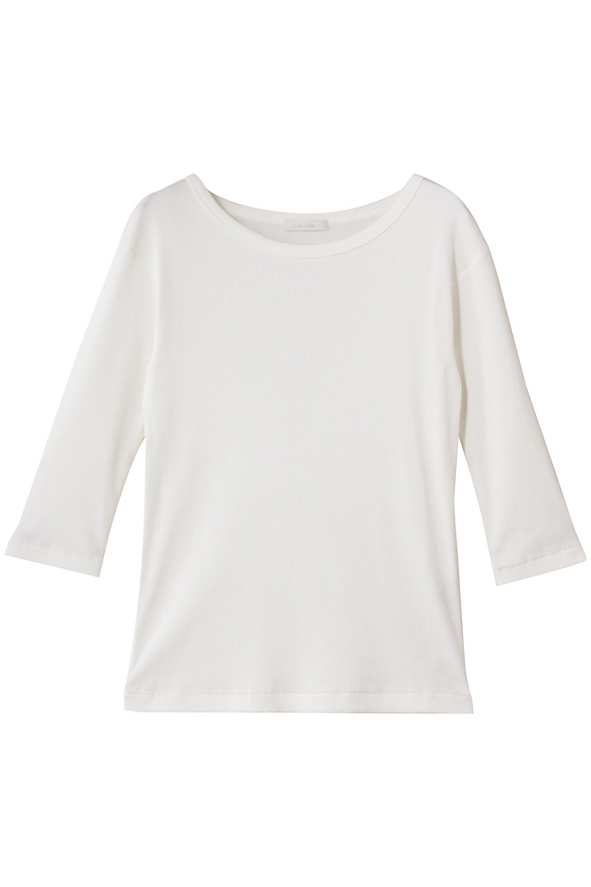 アルアバイル/allurevilleのテレコ3/4SLボートネックプルオーバー(オフホワイト/20252015130-82-020)