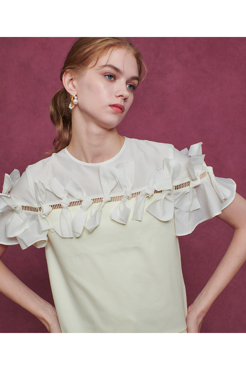 アルアバイル　モヘアタムフェアアイルプルオーバー　ホワイト　ルルウィルビー LOULOU WILLOUGHBY】2WAY V プルオーバー