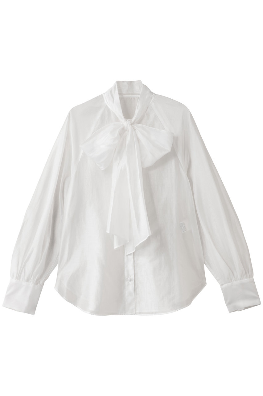 アルアバイル/allurevilleのシルキーセルロースボウブラウス(オフホワイト/20252013220-95-020)