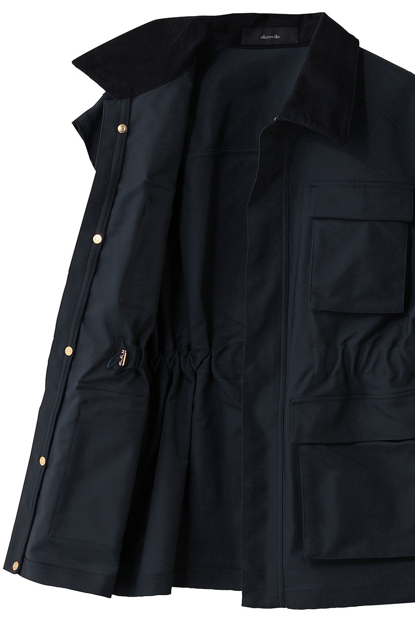 allureville(アルアバイル)｜コーデュロイコンビサファリジレ/ネイビー