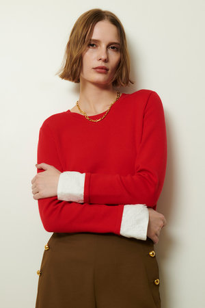 アルアバイル/allurevilleのレースカフスドッキングプルオーバー(110300/110301)