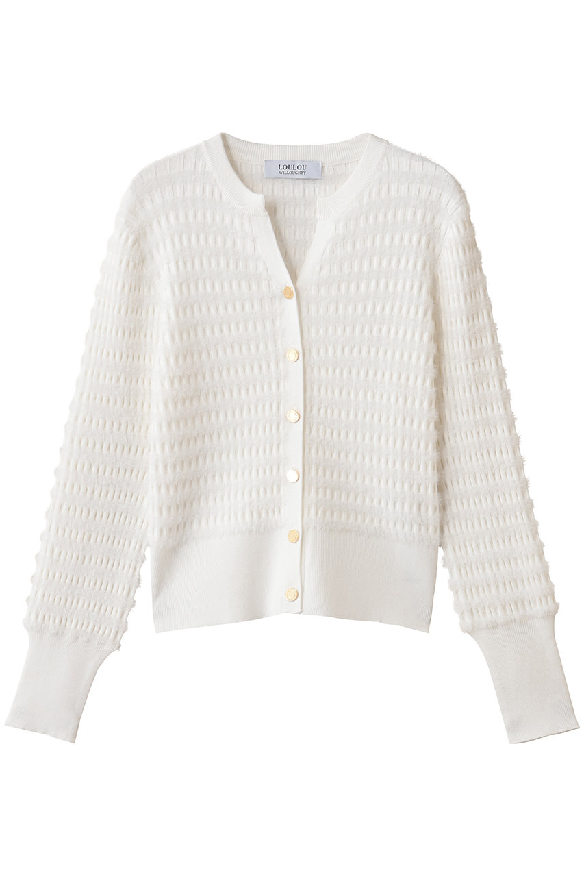 allureville 【Loulou Willoughby】フェーザーボーダーCD A (オフホワイト, 2) アルアバイル ELLE SHOP