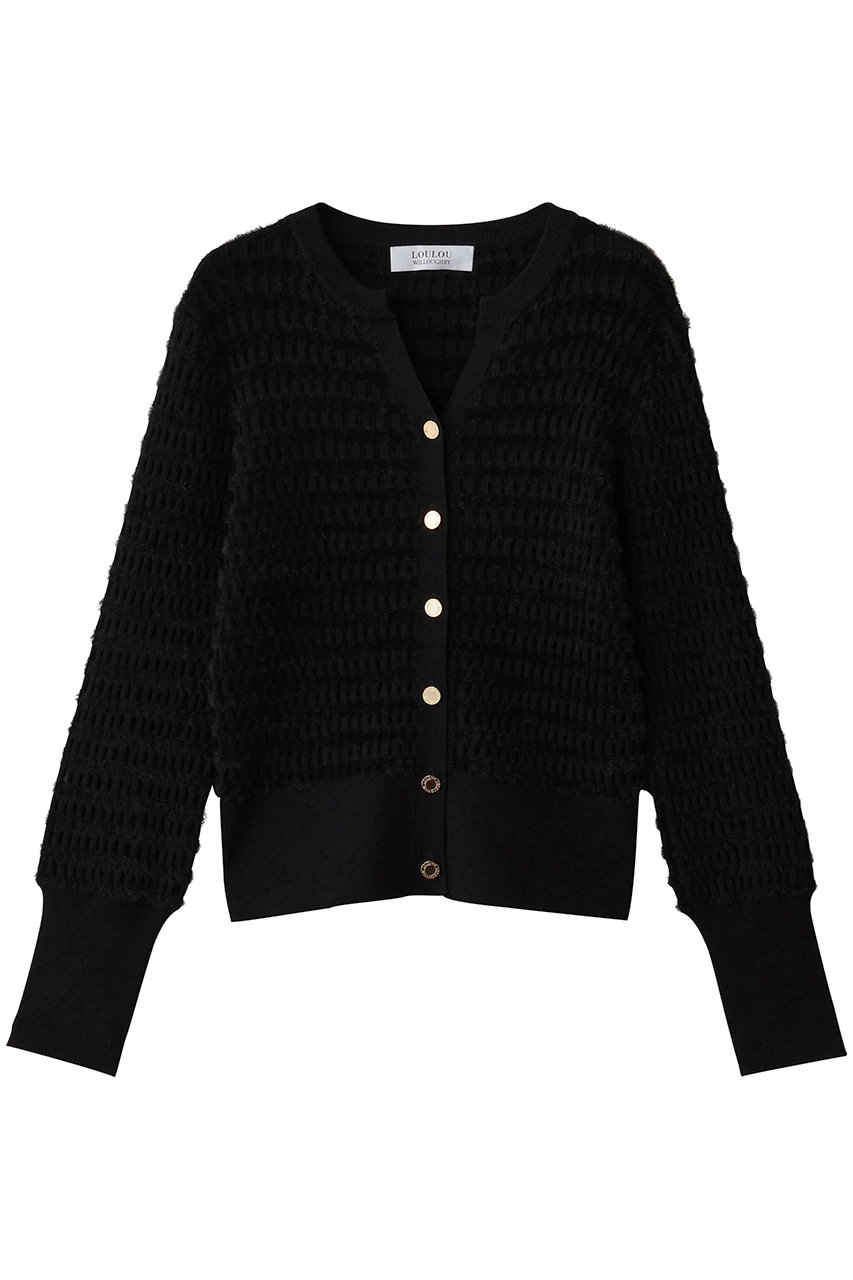 allureville 【Loulou Willoughby】フェーザーボーダーCD A (ブラック, 2) アルアバイル ELLE SHOP