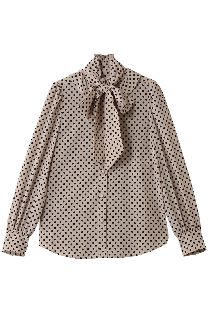 allureville 【Loulou Willoughby】デシンドットフリルボウタイBL A (ライトベージュ, 2) アルアバイル ELLE SHOP allureville 【Loulou Willoughby】デシンドットフリルボウタイBL A (ライトベージュ, 2) アルアバイル ELLE SHOP