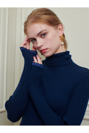 アルアバイル/allurevilleの【Loulou Willoughby】ハーフチューブラータートルプルオーバー(110300/110301)