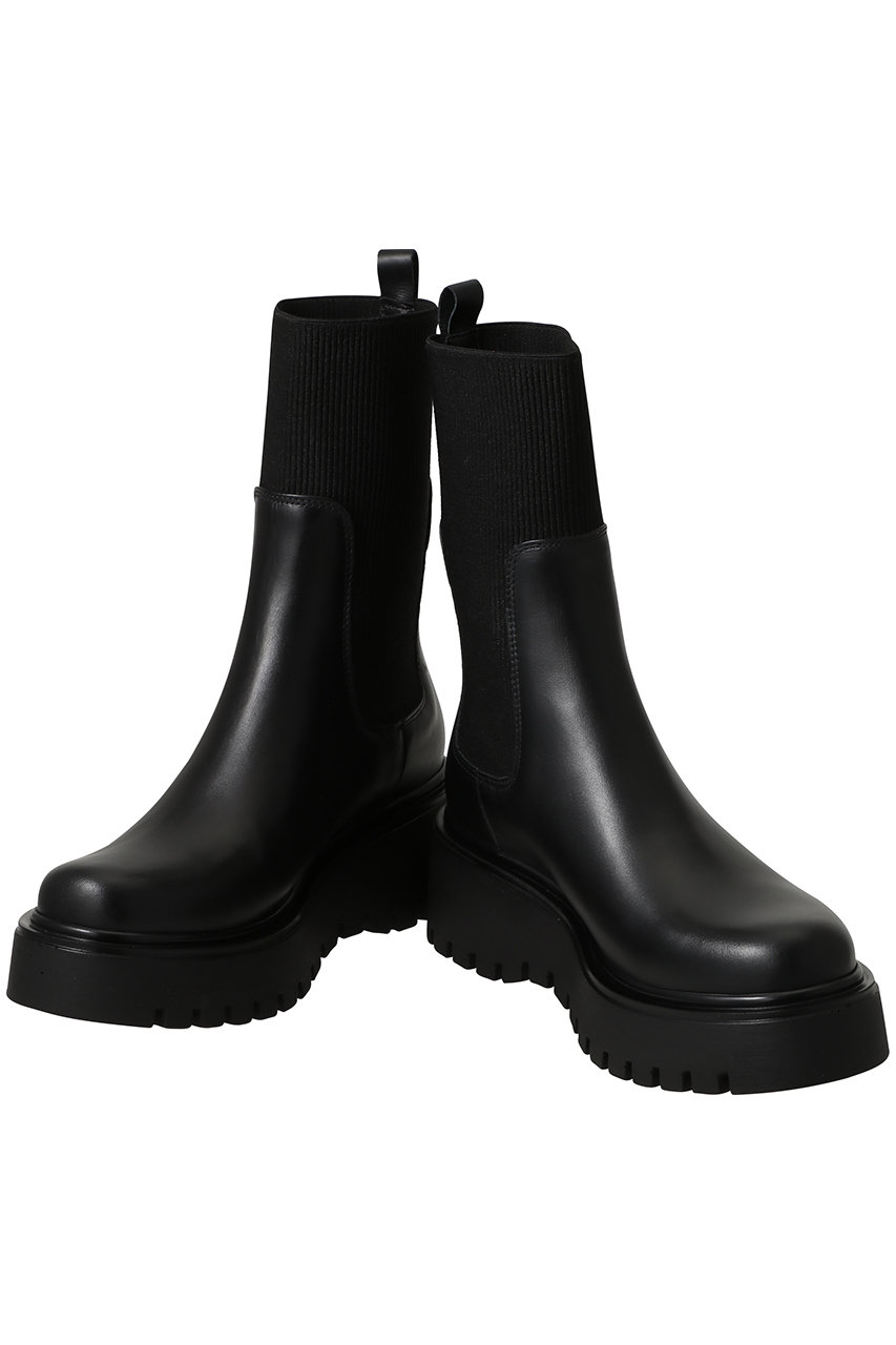 allureville(アルアバイル)｜サイドゴアショートブーツ/ブラック の