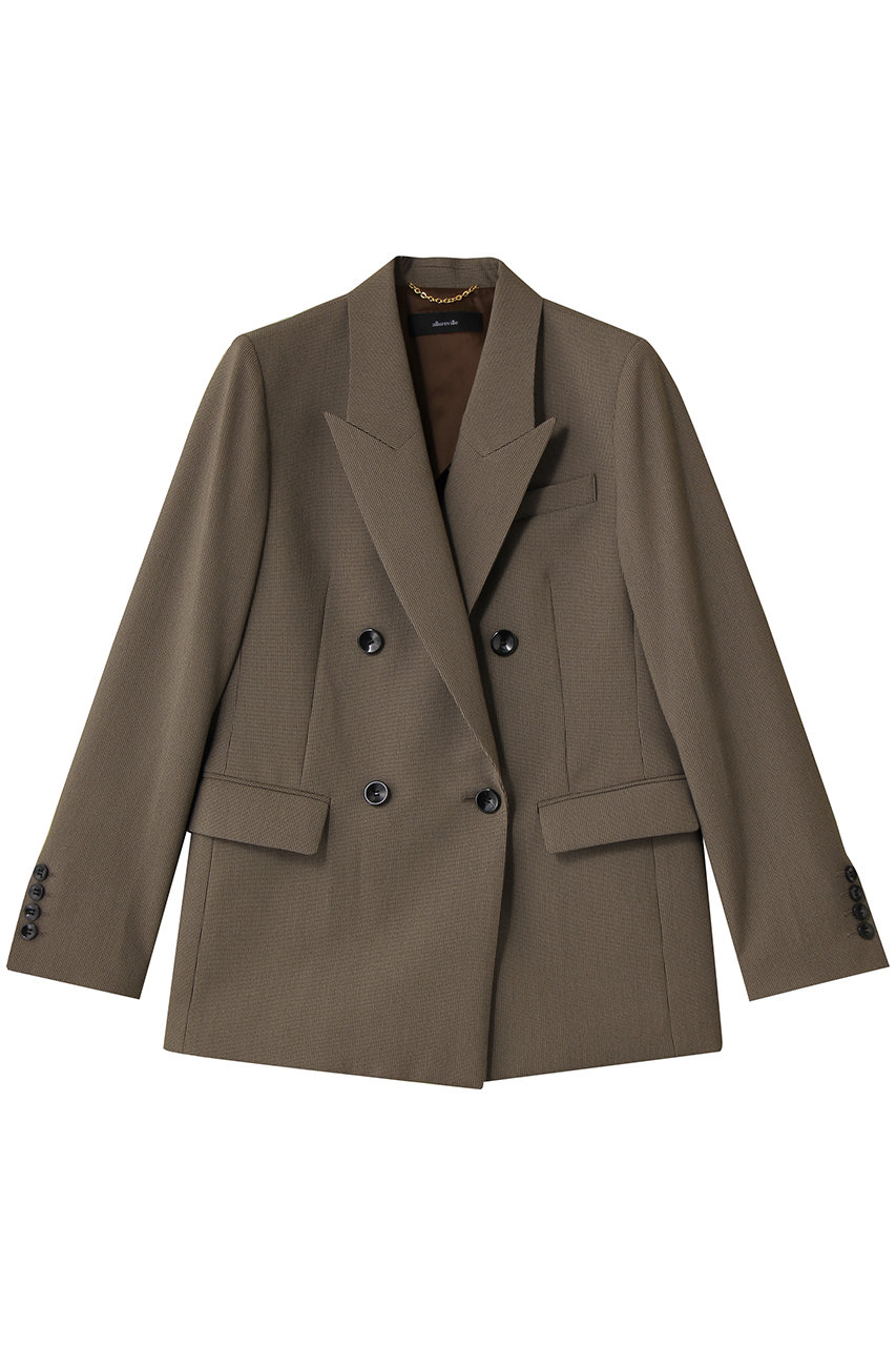 allureville TRストレッチダブルジャケット (ブラウン, 2) アルアバイル ELLE SHOP