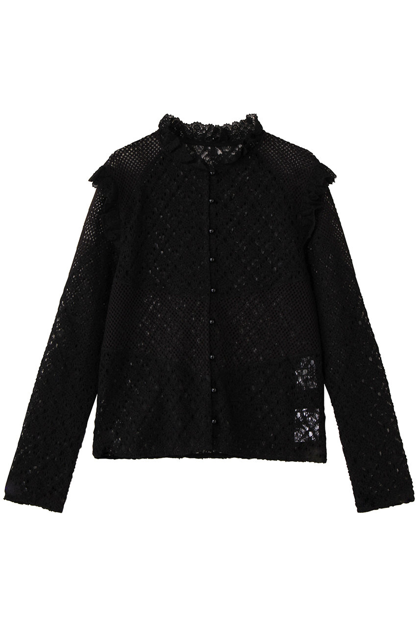 アルアバイル/allurevilleの【Loulou Willoughby】レースコンビプルオーバー(ブラック/21252015040-95-020)