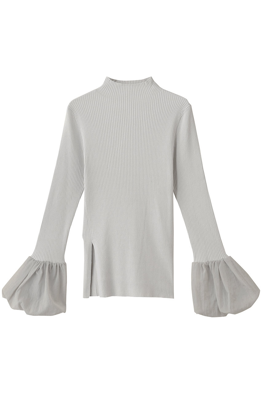 アルアバイル/allurevilleのタフタバルーンスリーブコンビプルオーバー(ライトグレー/20252016210-98-020)