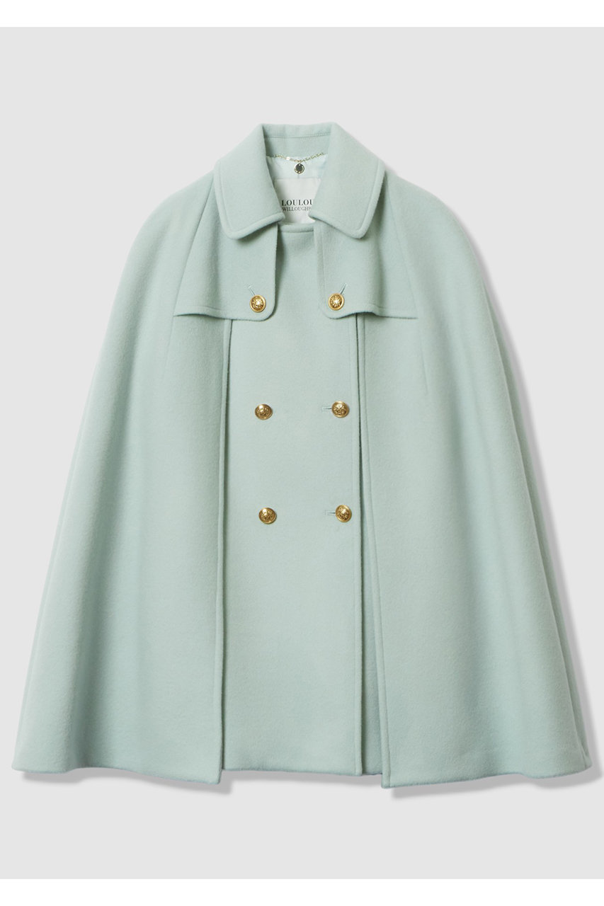 allureville 【LOULOU WILLOUGHBY】シャルムビーバーケープコート (サックス, 2) アルアバイル ELLE SHOP
