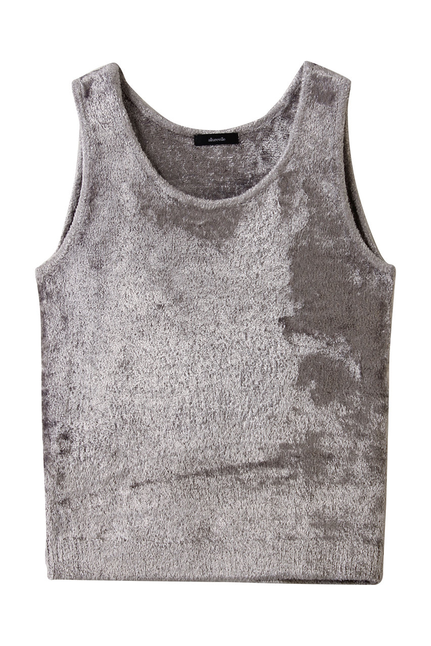 アルアバイル/allurevilleのベロアタンクプルオーバー(グレー/20252016180-95-020)