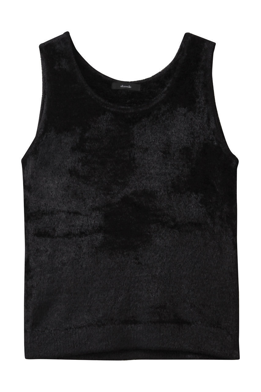 アルアバイル/allurevilleのベロアタンクプルオーバー(ブラック/20252016180-95-020)
