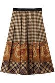 【Loulou Willoughby】エンブレムチェックスカート
