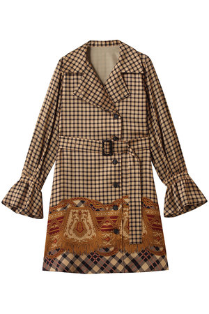 アルアバイル/allurevilleの【Loulou Willoughby】エンブレムチェックワンピース(110500/110503)