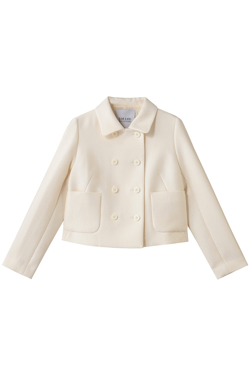 allureville 【Loulou Willoughby】ブライトウーリーステンカラージャケット (アイボリー, 2) アルアバイル ELLE SHOP allureville 【Loulou Willoughby】ブライトウーリーステンカラージャケット (アイボリー, 2) アルアバイル ELLE SHOP