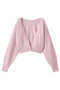 【Loulou Willoughby】カシミヤブレンドファー加工V カーディガン アルアバイル/allureville ライトピンク
