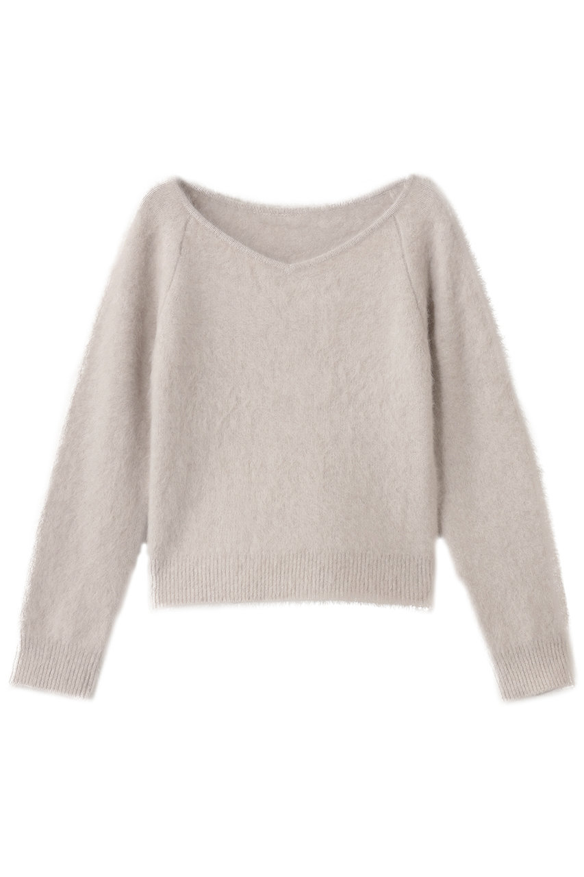 アルアバイル/allurevilleの【Loulou Willoughby】カシミヤブレンドファー加工プルオーバー(ライトベージュ/21252016250-84-020)