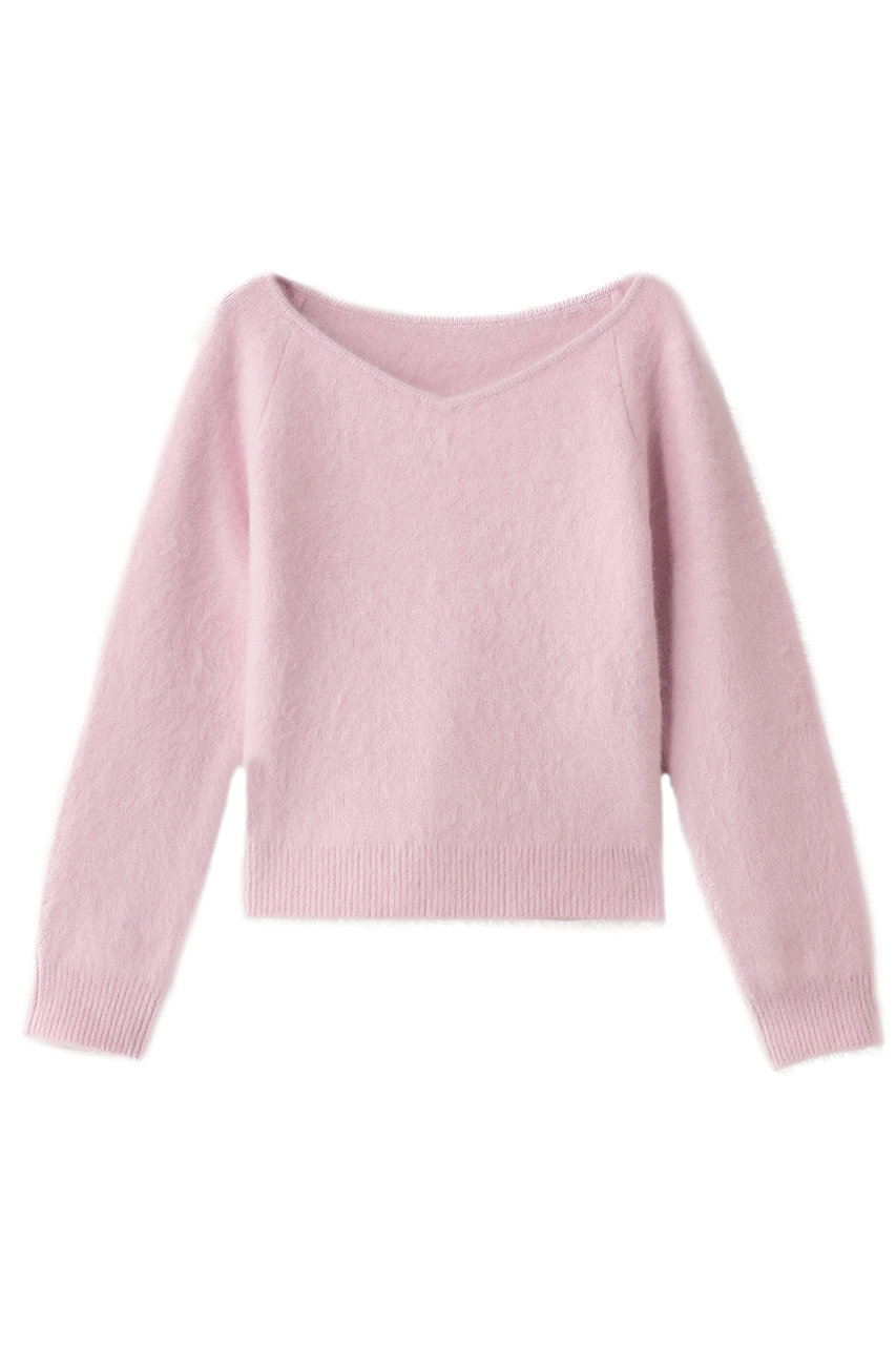 アルアバイル/allurevilleの【Loulou Willoughby】カシミヤブレンドファー加工プルオーバー(ライトピンク/21252016250-84-020)