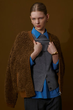 アルアバイル/allurevilleのニットボアブルゾン(110800/110802)