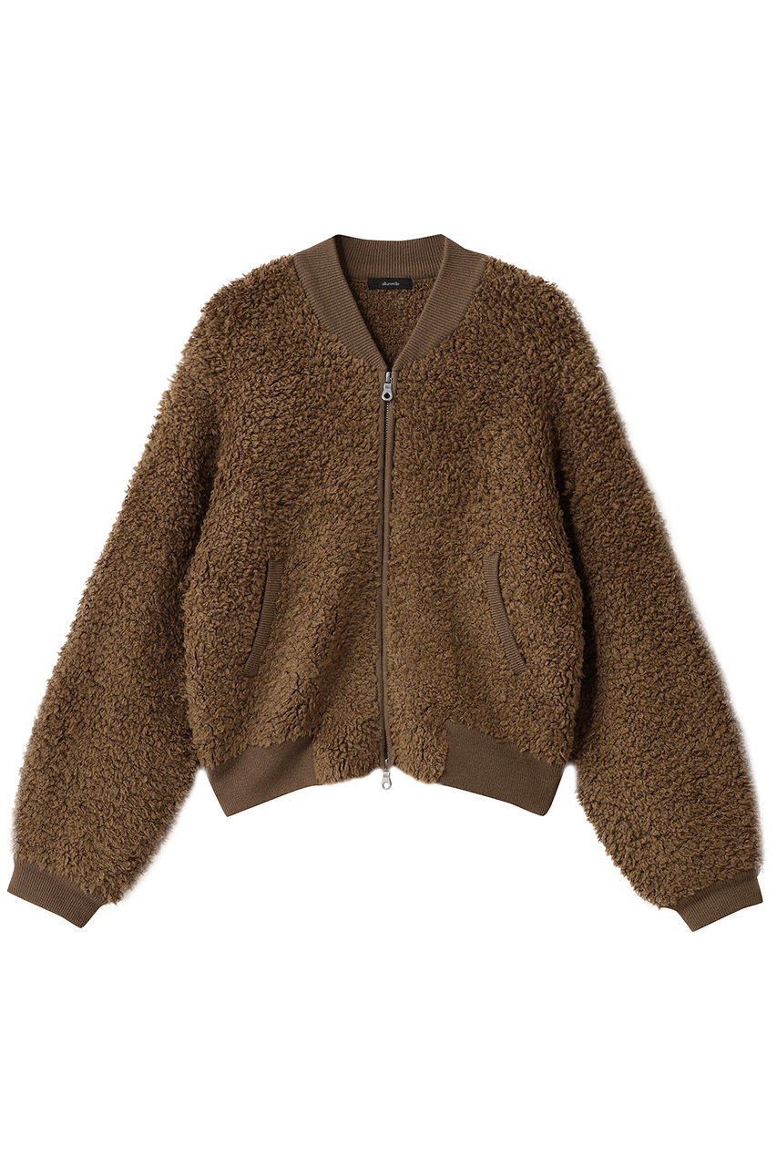 ニットボアブルゾン