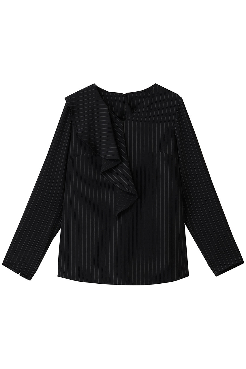 allureville 【Loulou Willoughby】ラッフルスカーフブラウス (ブラック系, 2) アルアバイル ELLE SHOP allureville 【Loulou Willoughby】ラッフルスカーフブラウス (ブラック系, 2) アルアバイル ELLE SHOP