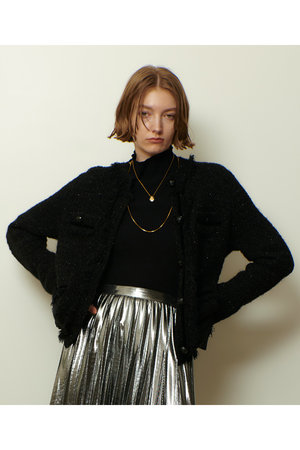 アルアバイル/allurevilleのスパンコールJQニットジャケット(110800/110803)