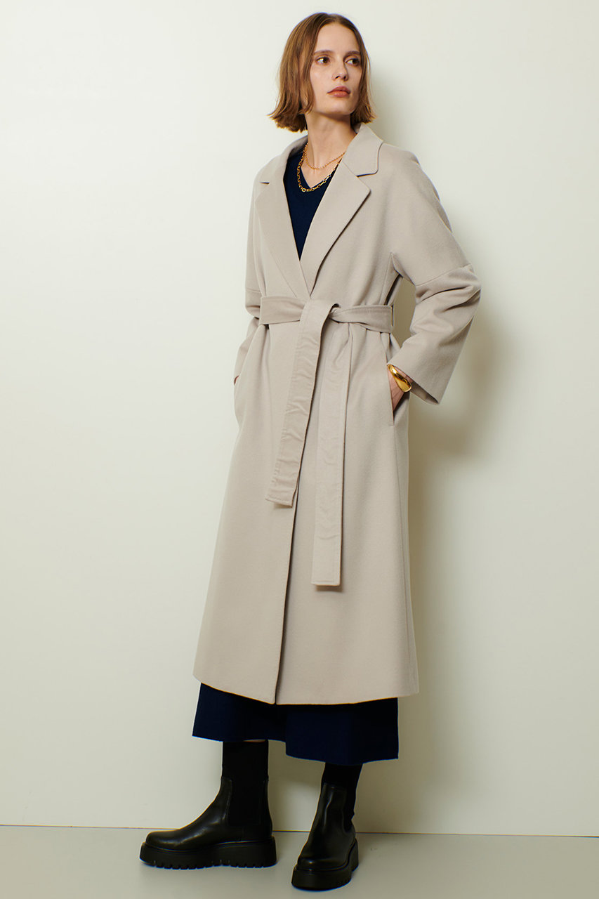 美品◎allureville コート 2 アルアバイル allureville（アルアバイル） ノーカラーコート 2 ホワイト レディース