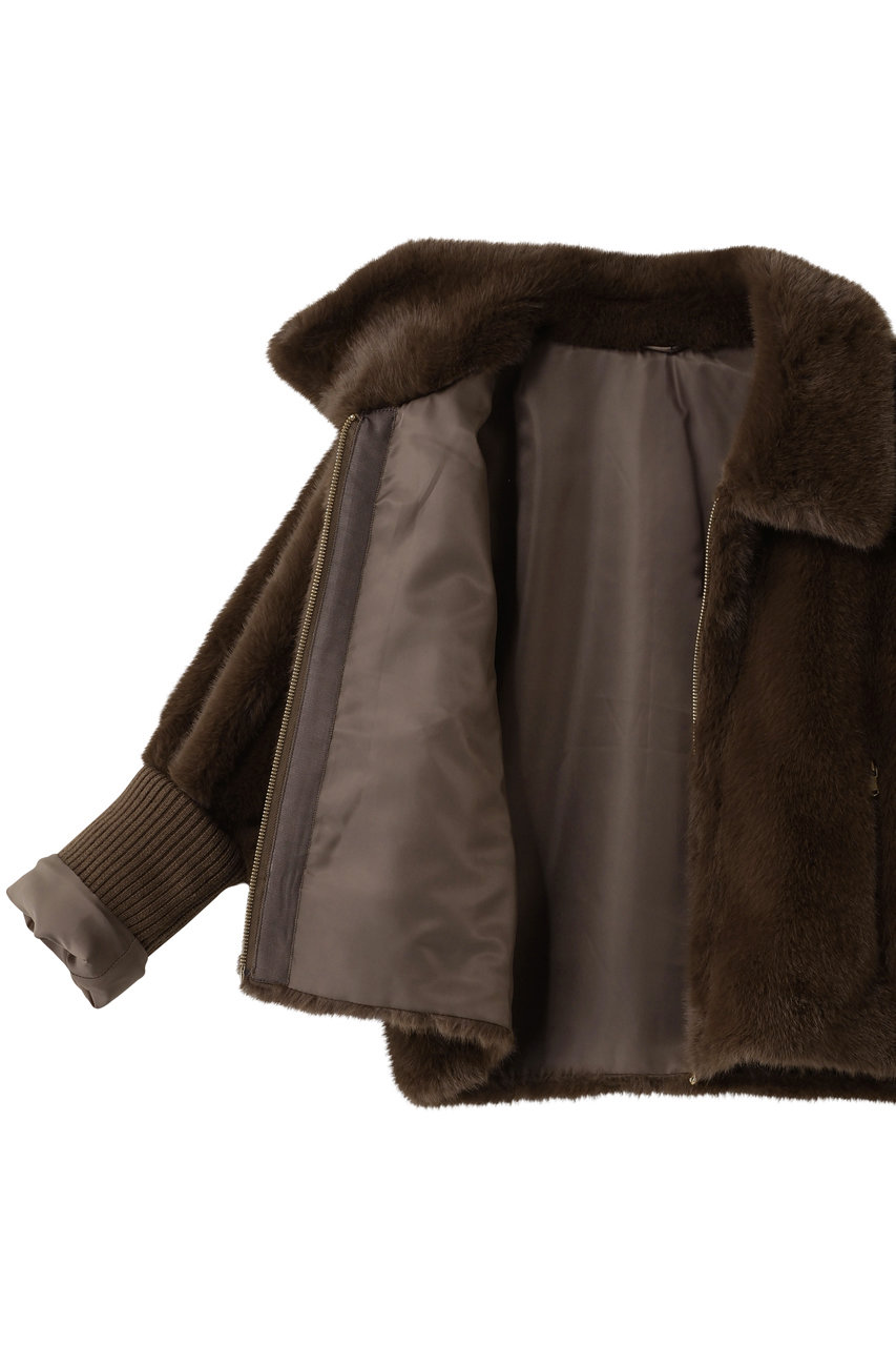 allureville(アルアバイル)｜フェイクミンクファーBO/ダークブラウン